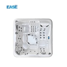 Thang nước nóng hình chữ nhật cao cấp cho 3 người với máy phát ozone acrylic Aristech và đèn dưới nước