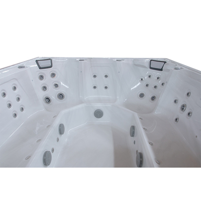 Ocean Wave Đẹp trắng Acrylic hình chữ nhật bồn tắm ngoài trời bồn tắm SPA