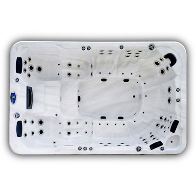 Combo Bồn tắm Spa cho 10 Người Bơi tại Bể bơi Acrylic Bể bơi Nước nóng Cao cấp